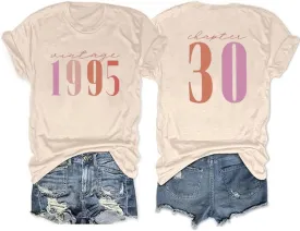 30th Birthday Gifts for Women Vintage 1995 Shirt in My Thirties Era Tee Party Short Sleeve Casual Top