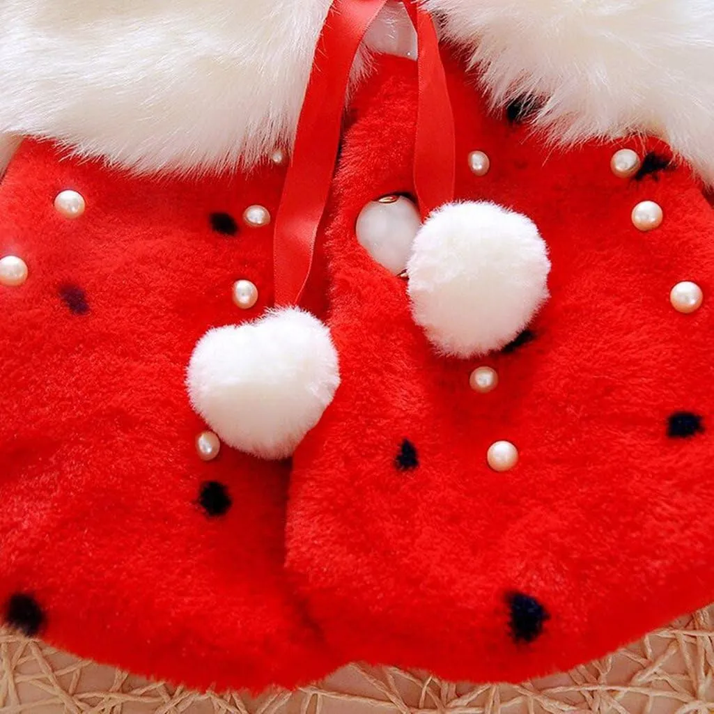 Baby Girl Winter Warm Cape Toddler Coat Cloak Jacket Fur Outerwear Clothes 0-3Y