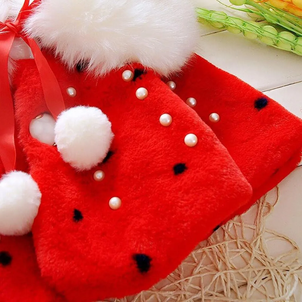 Baby Girl Winter Warm Cape Toddler Coat Cloak Jacket Fur Outerwear Clothes 0-3Y