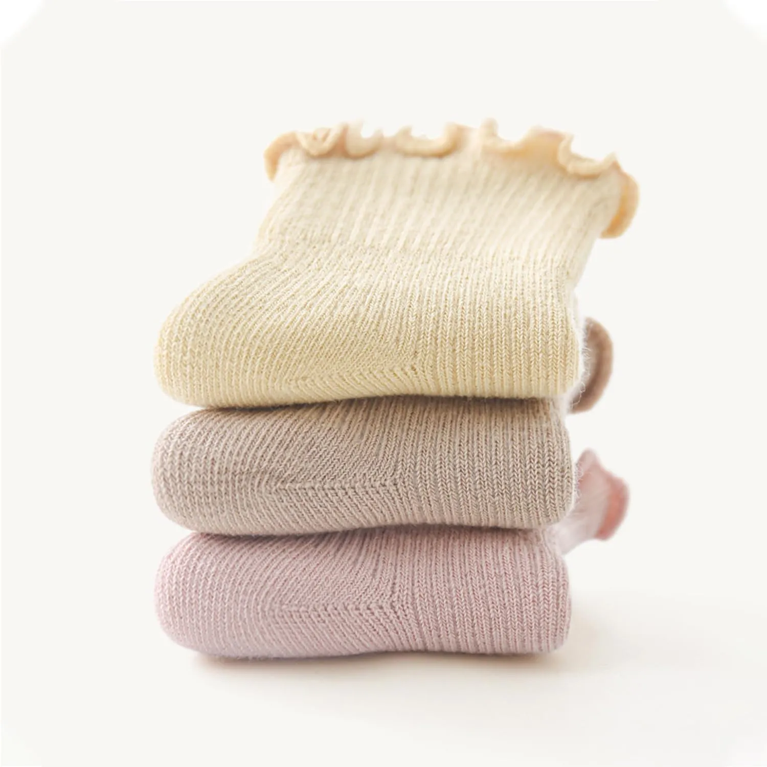 Baby Girls Socks Newborn Frilly Ruffle Cotton Infant Cute Princess Socks for Toddler Dress 5 Pairs