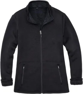 Bonnorth Women's Full Zip Sweater Fleece Jacket,Sherpa Lined Windproof Jacket with Zip Pocket