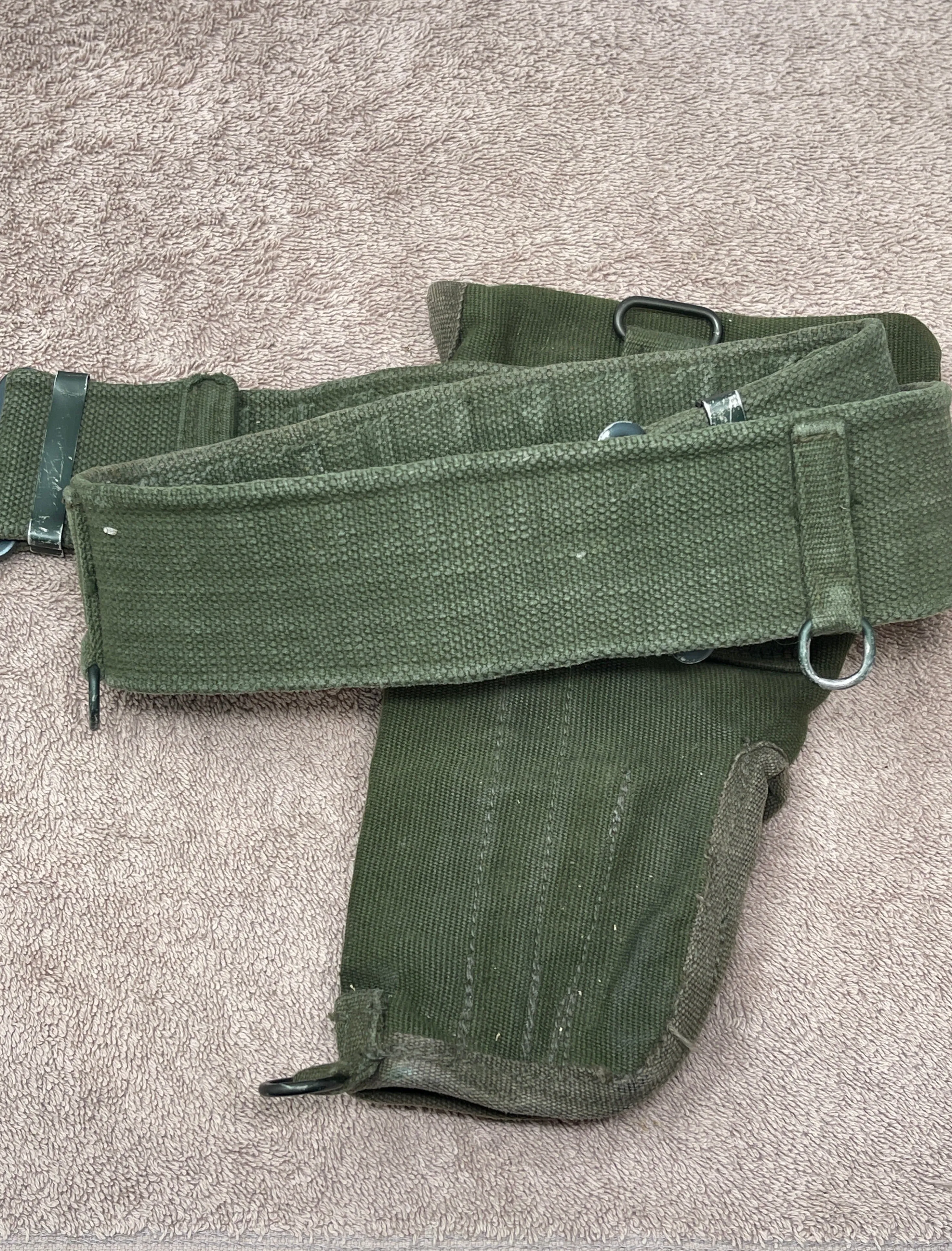 British 1958 Pattern 9mm Pistol Holster & 58 Webbing Belt