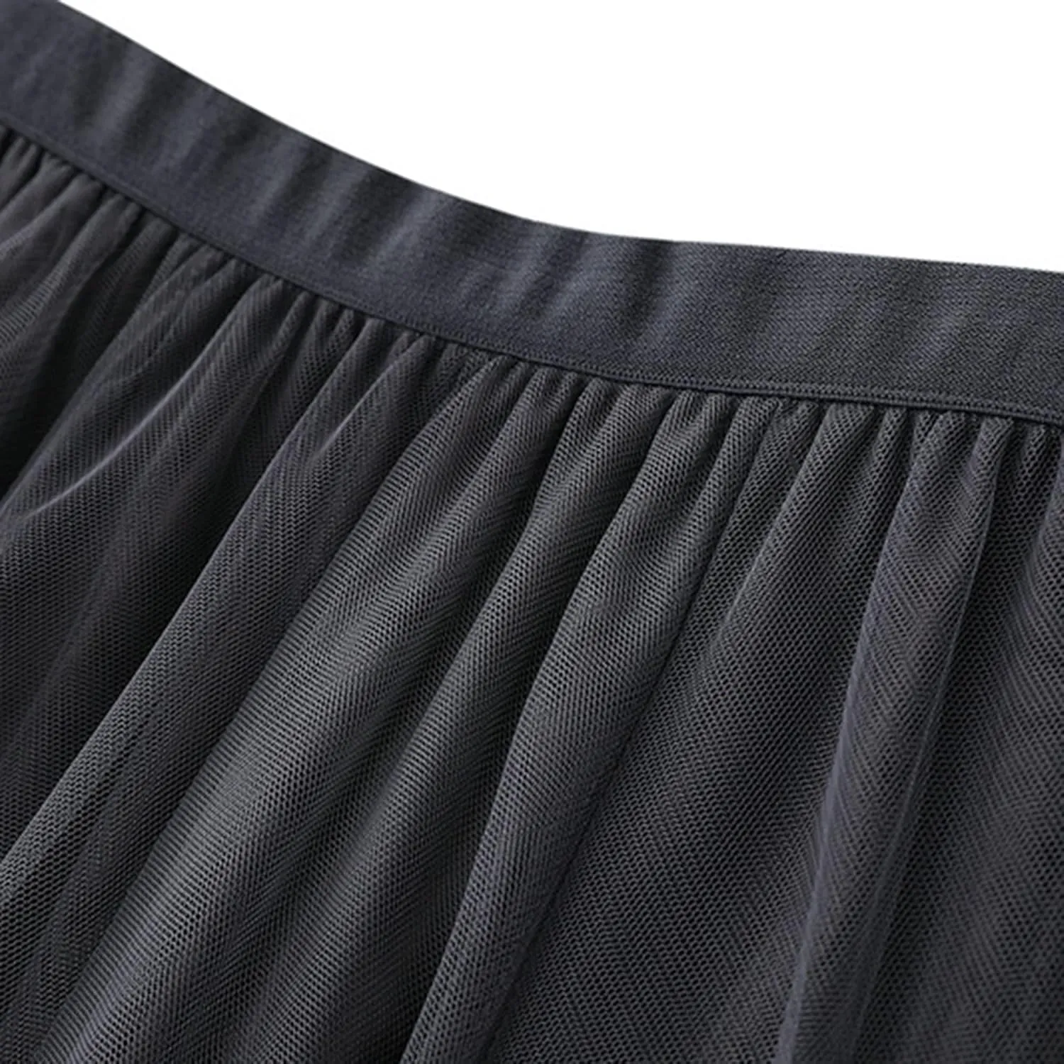 Dirholl Women's A-Line Fairy Elastic Waist Polyester Spandex Midi Skirt
