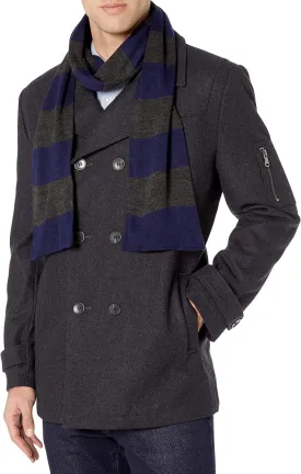 IZOD Men's Double Breasted Wool Peacoat