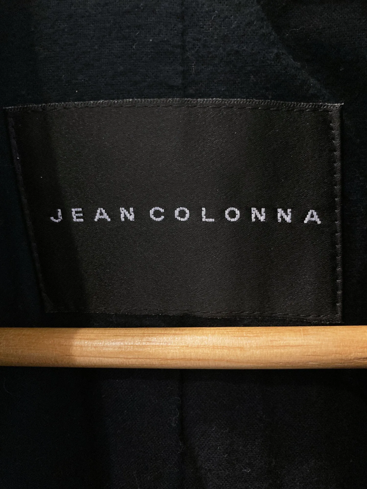 Jean Colonna grey brown herringbone wool poly pea coat - size 46