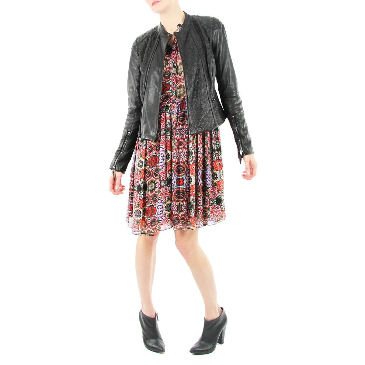 Leather Moto Jacket - Black