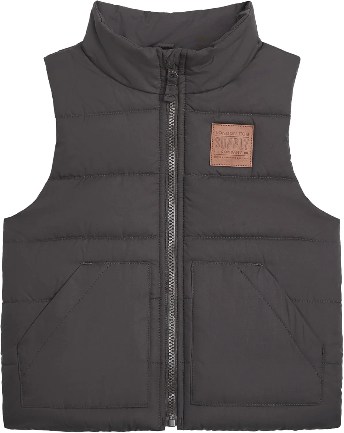 LONDON FOG Boys' 3-in-1 Heavyweight Puffer Vest and Hooded Sherpa Jacket Layered Winter Coat