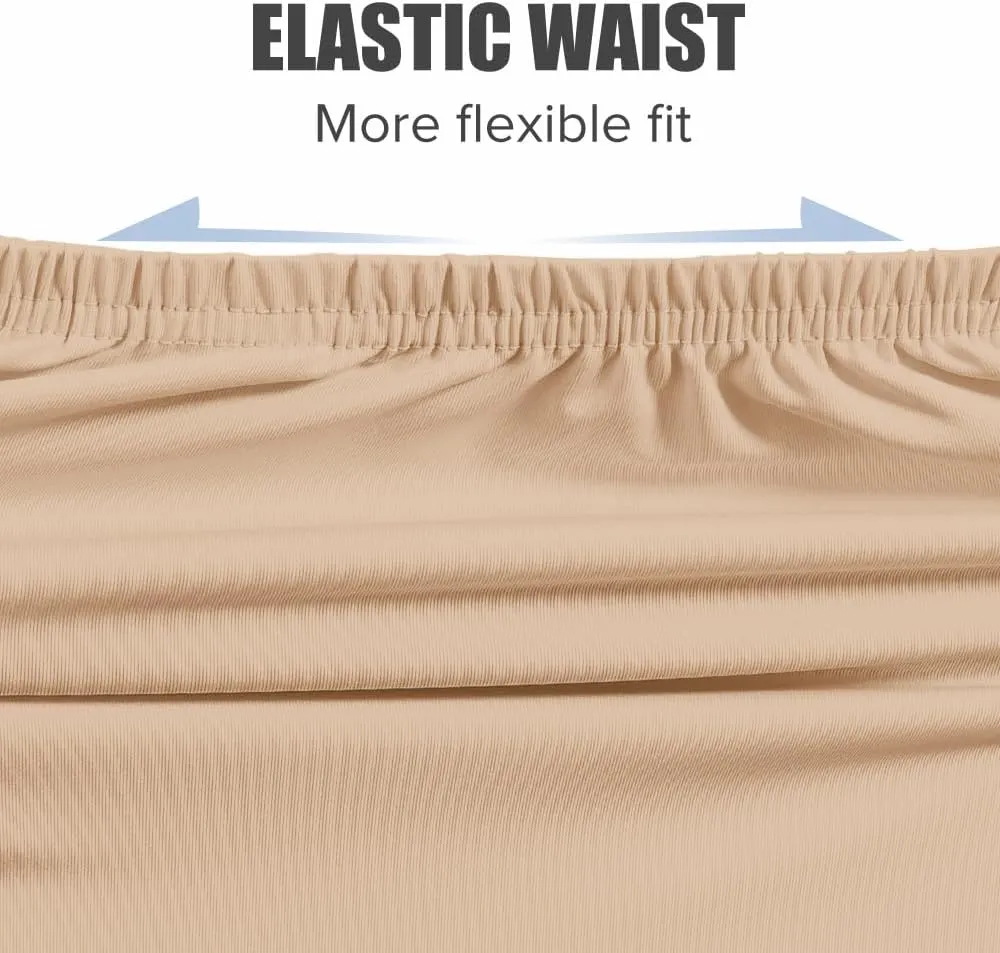 MANCYFIT Half Slips for Women UnderSkirt Dress Extender Lace Trim Knee Length Midi Skirt 14-25" Length