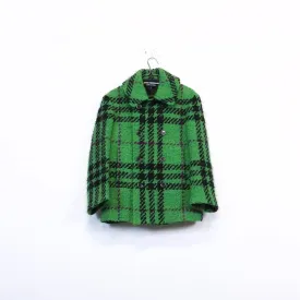 plaid pea coat