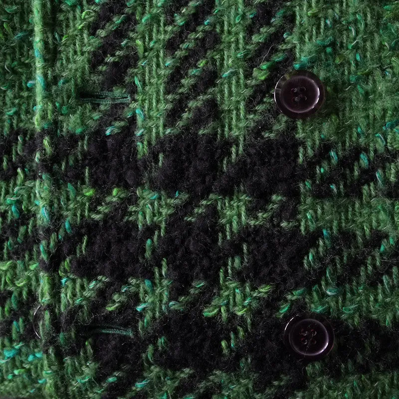 plaid pea coat