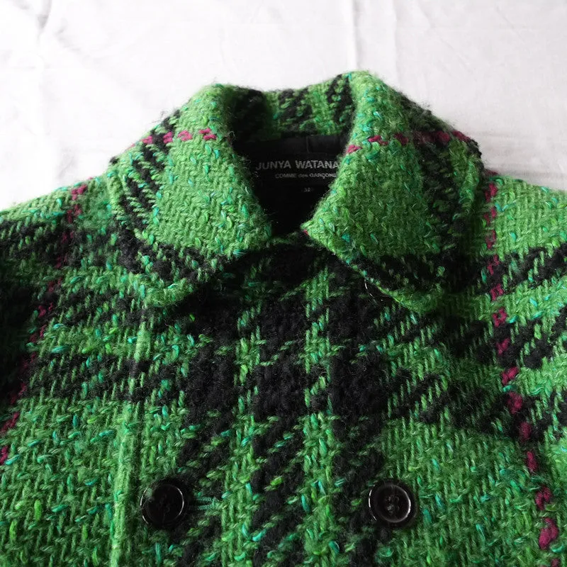plaid pea coat