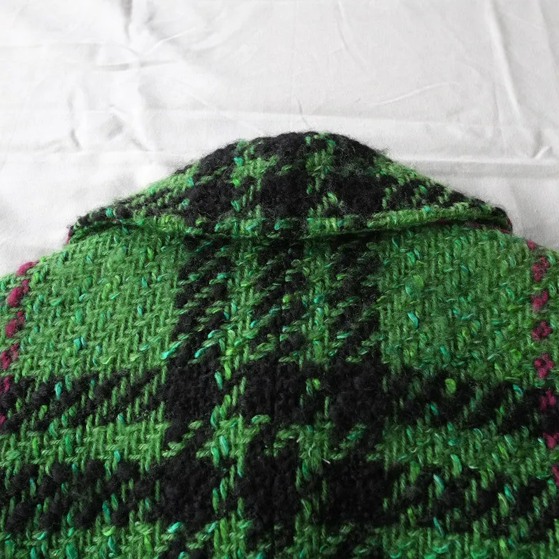 plaid pea coat