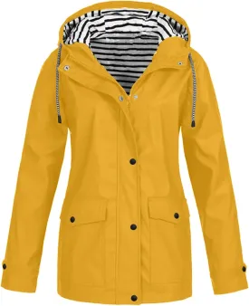 Rain Jackets Women Lightweight Waterproof Plus Size Raincoat with Hood, Fall Long Packable Windbreaker Poncho