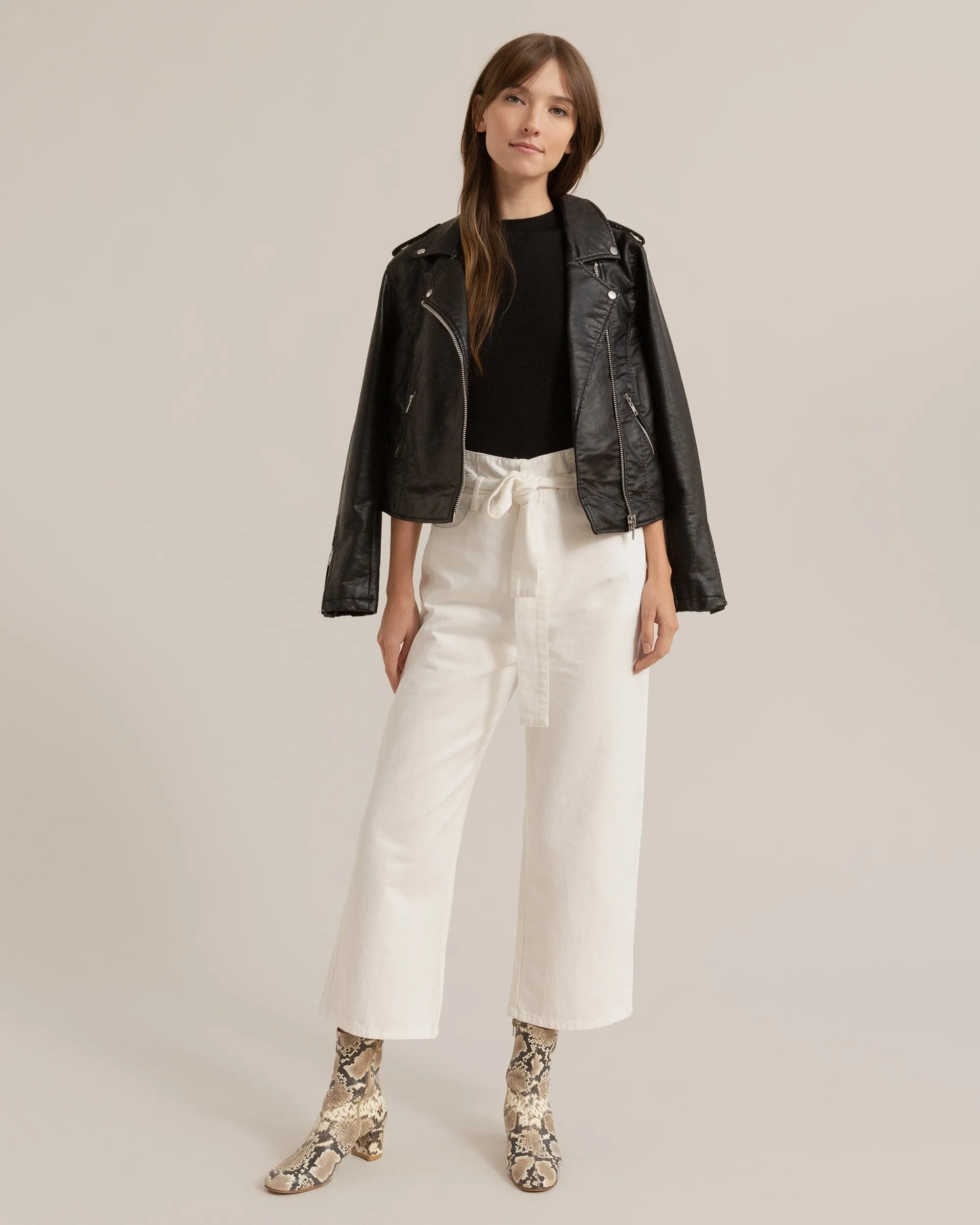 Robin Vegan Leather Moto Jacket