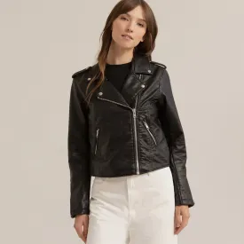 Robin Vegan Leather Moto Jacket