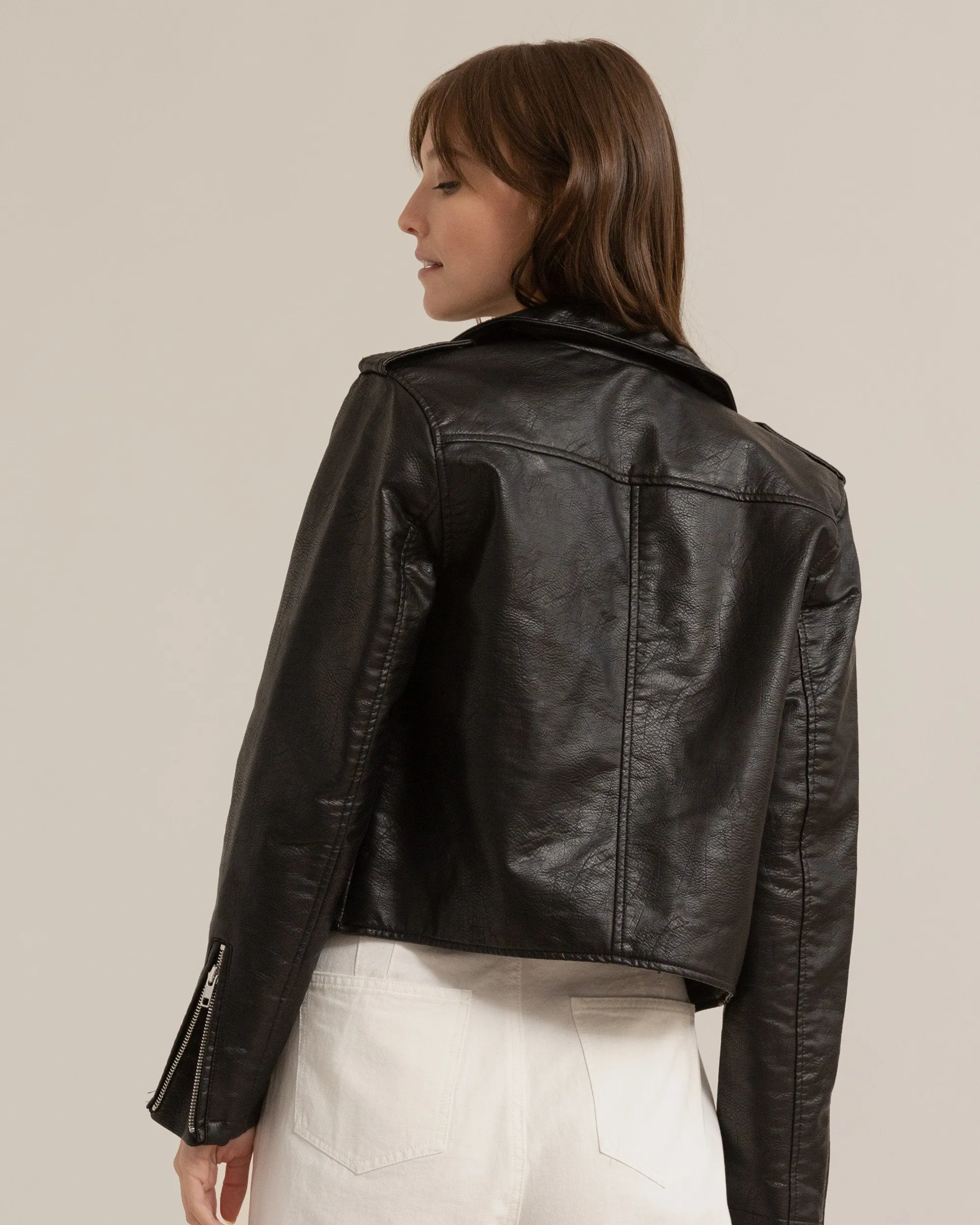 Robin Vegan Leather Moto Jacket