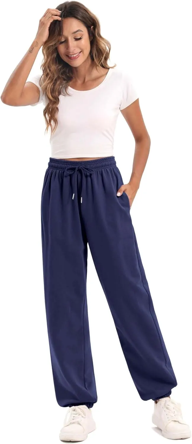 YLDUJ AMUM Women's Sweatpants Casual Drawstring Sweat Pants Workout Athletic Joggers with Pockets